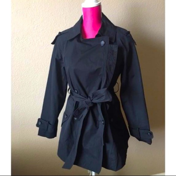 Allsaints Black Trench Coat - Sz 8